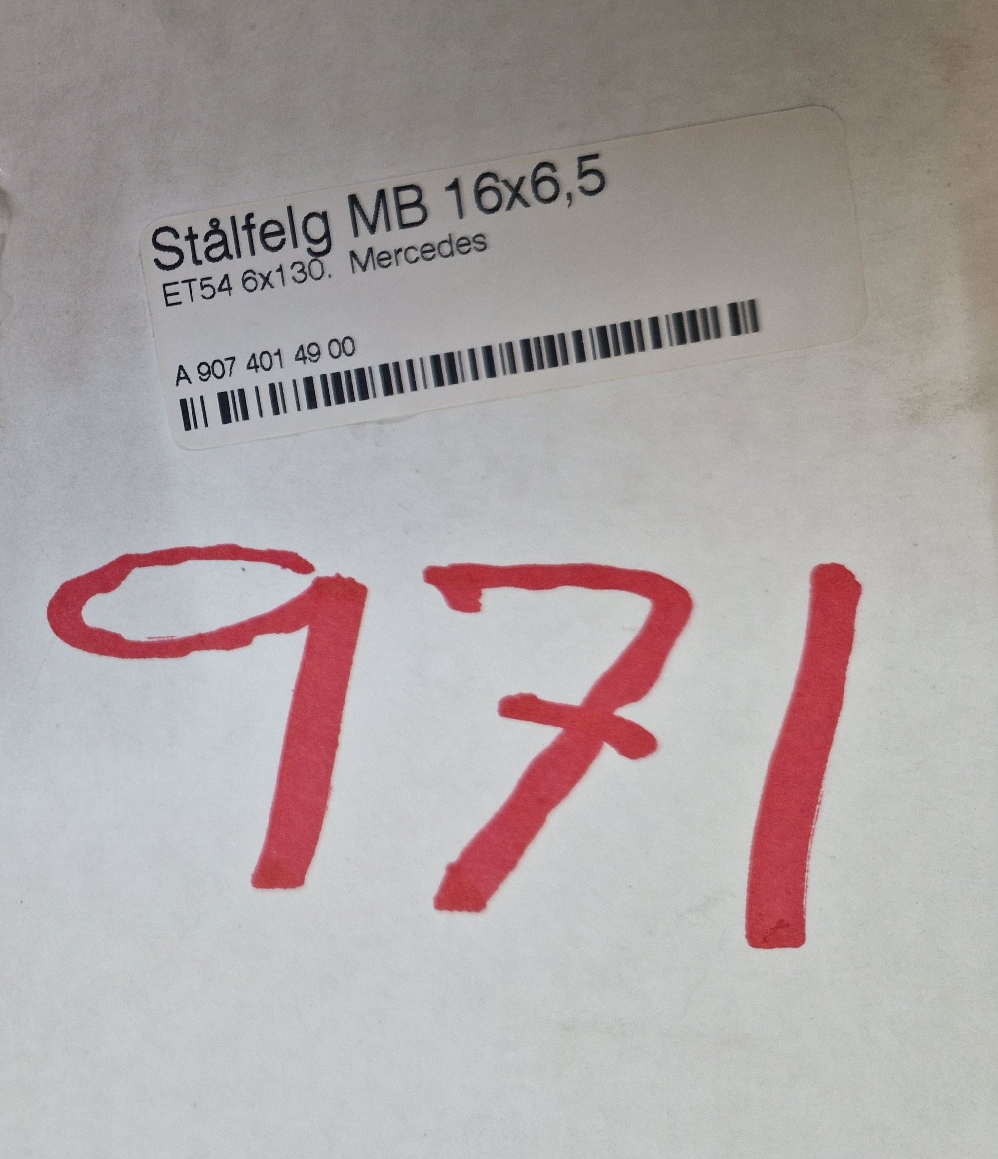 Mercedes Benz Stålfelg