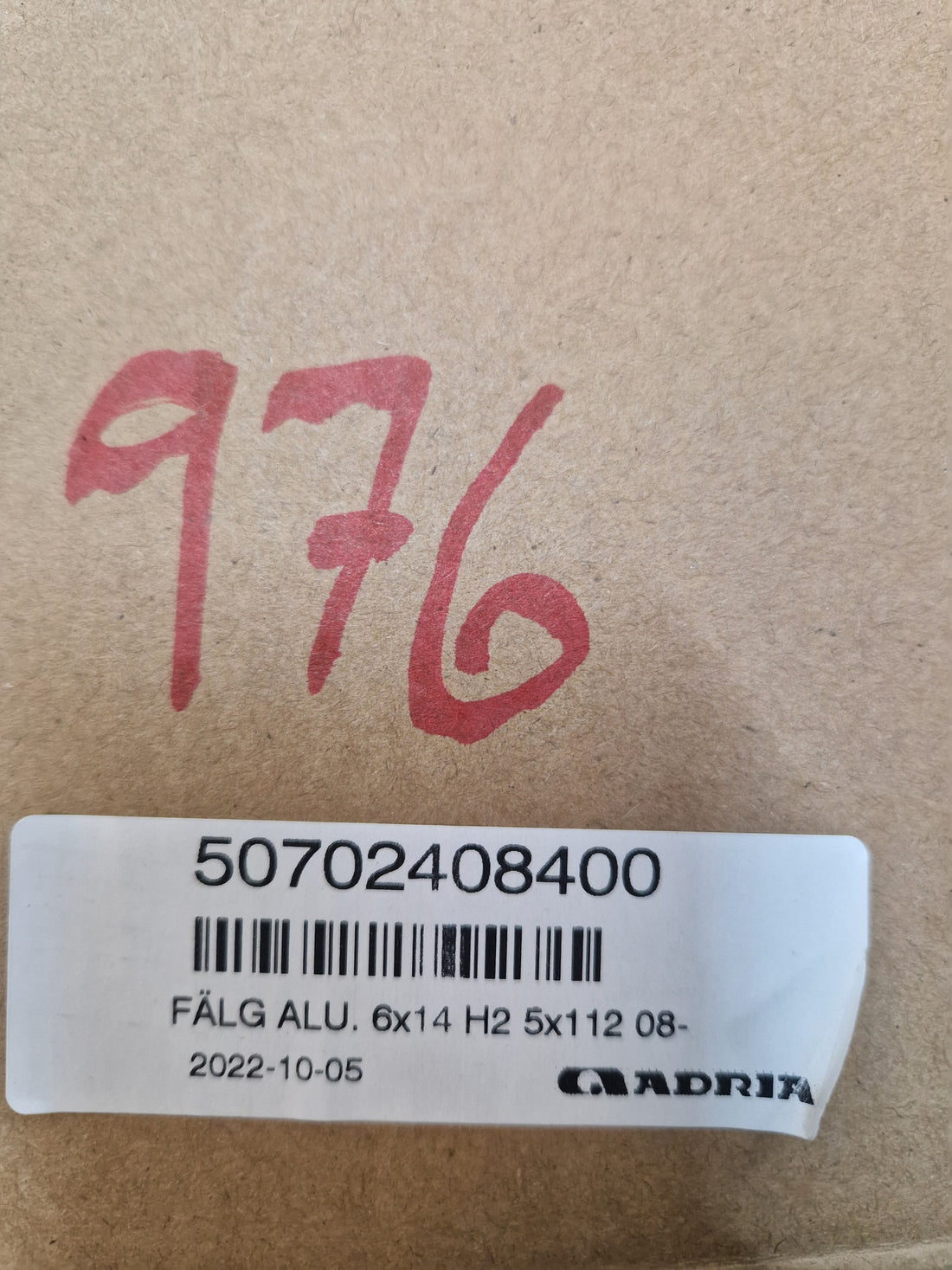 Aluminium felg