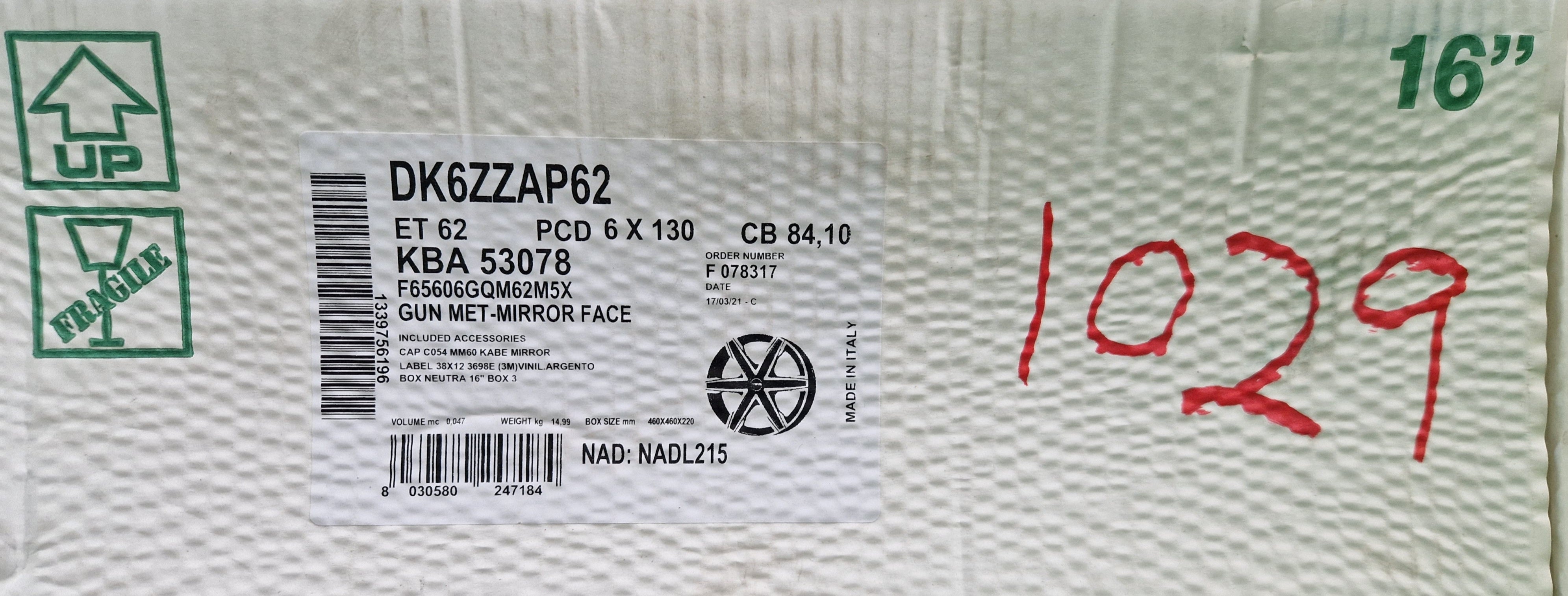 Stålfelg MB 16*6,5"