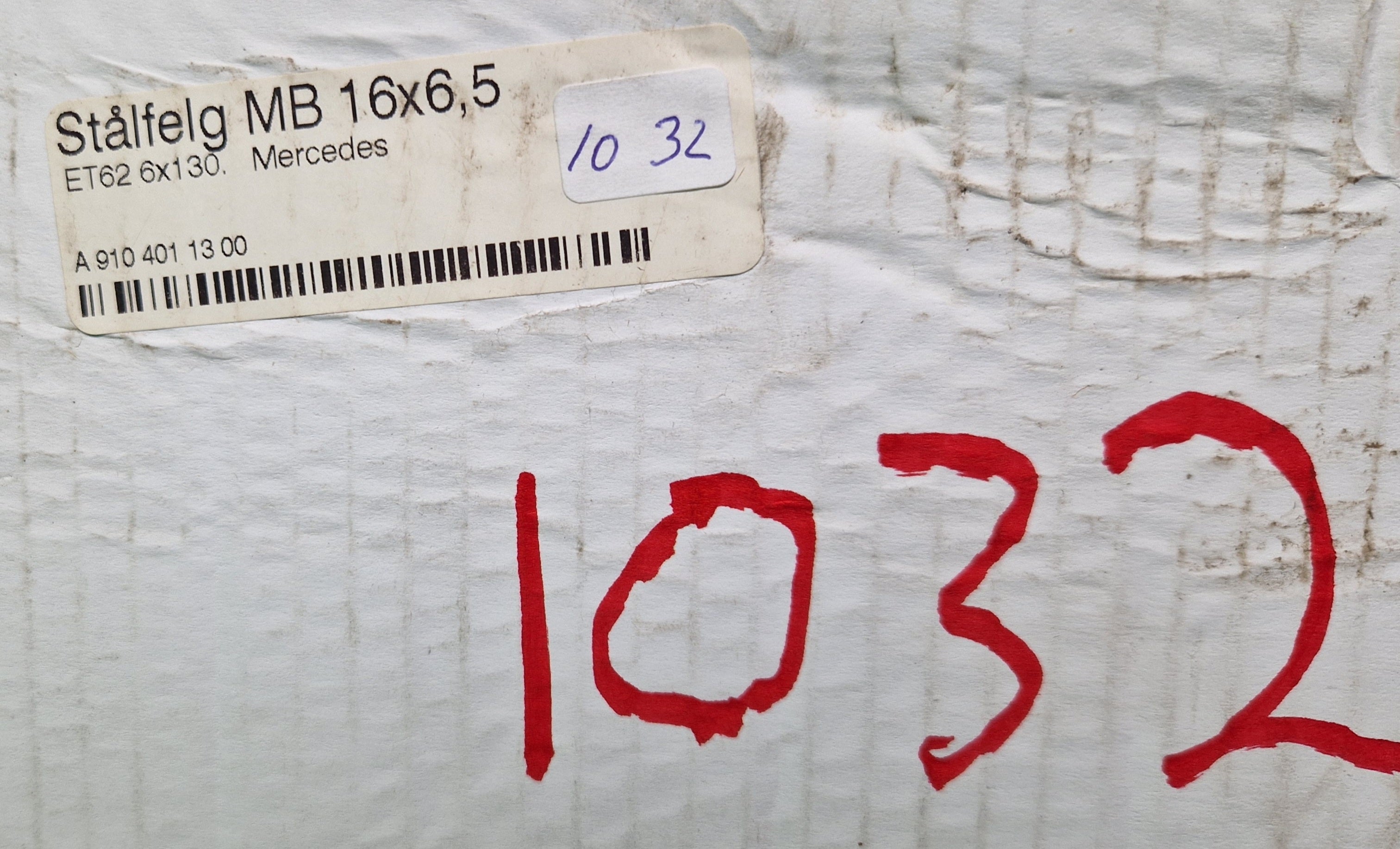 Stålfelg MB 16*6,5"